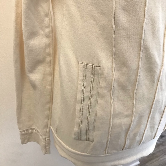 MARC JACOBS STRIPED CREAM ZIPPER HOODIE SWEATSHIRT - Picture 4 of 8